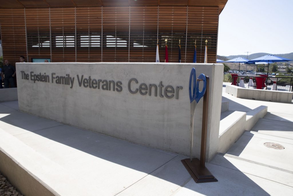 The Epstein family made a $1 million gift in support of the expansion and renovation of CSUSM’s Epstein Family Veterans Center. (Photo by Andrew Reed)