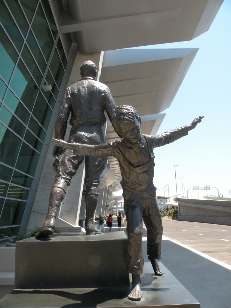 Sculptures outside of Terminal 2