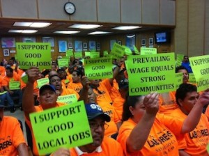 Prevailing wage advocates