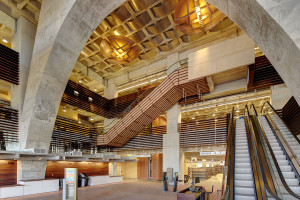 The interior of the new Downtown Central Library, a big Turner project.