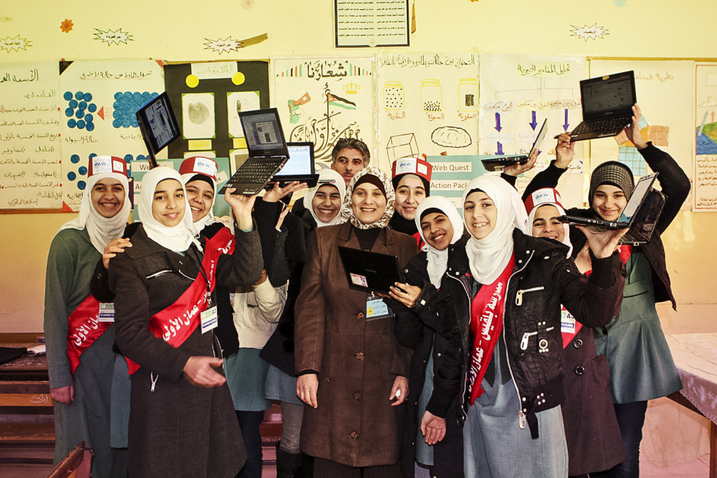 Girls from Jordan participated in the ‘Personalized Learning via 3G’ in Jordanian Schools’ program, which provided 3G-enabled netbooks so they could collaborate with their teachers and each other anytime, anywhere.