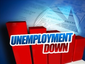 Jobless rate down