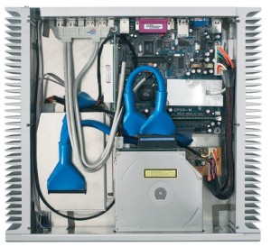 The Mini-ITX platform made by Hush Technologies, one of nine new companies housed by EvoNexus.