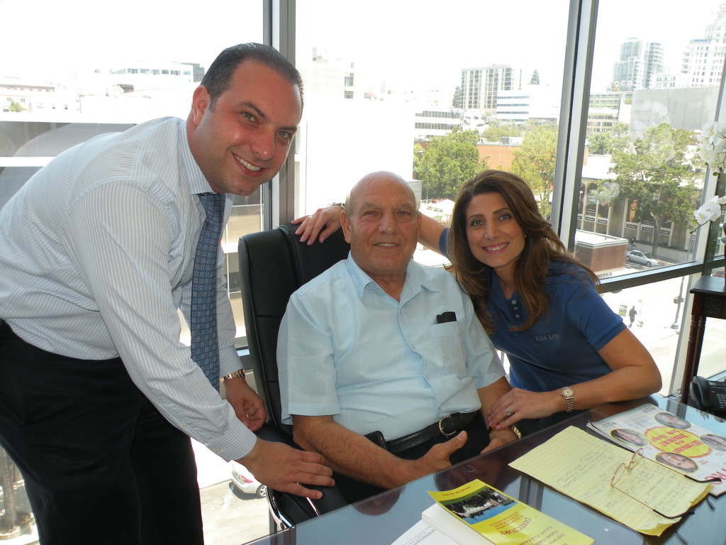 Sabri Shamoun with his daughter, Renae Arabo, and son, Ronsom Shamoun.