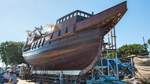 The San Diego Maritime Museum’s replica of Juan Rodriguez Cabrillo’s flagship San Salvador is nearing completion.
