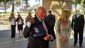 Danny Sanford arrives for the dedication of the Sanford Education Center in 2014. Photo by Chris Jennewein