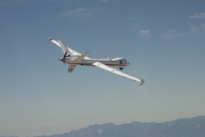 The Ikhana UAS soars over the Mojave Desert during a flight from NASA Armstrong Flight Research Center, Edwards, Calif. NASA Photo/Carla Thomas