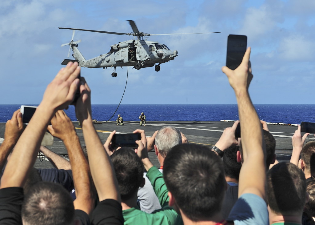 Aboard the USS Theodore Roosevelt