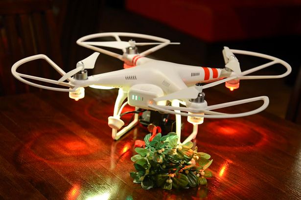 Drone on mistletoe
