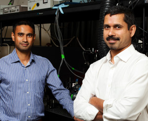 Authors of the new paper include The Scripps Research Institute’s Ashok Deniz (right) and Priya Banerjee.