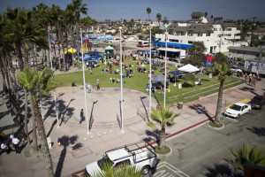 Embarcadero Marina Park North — shown here hosting the Blues Fest — is one of the elements of the ‘green necklace.’