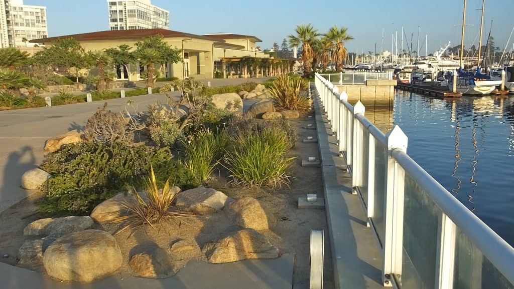 Green landscaping surrounds the Coronado Community Center off San Diego Bay.