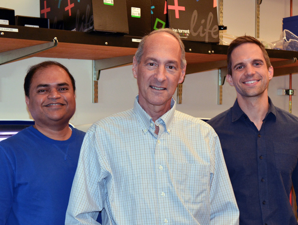 Key authors of the new study, from left: Staff Scientist Sunil Kurian, Professor Daniel Salomon and Clinical Scholar Brian Modena.