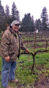 Lula Cellars owner Jeff Hansen in the vineyard
