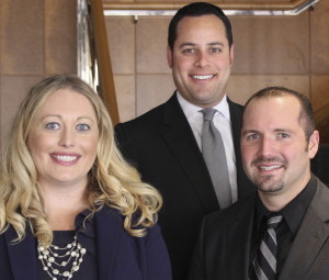 New shareholders Andrea Myers, Matthew Seltzer (center) and Brian Katusian.