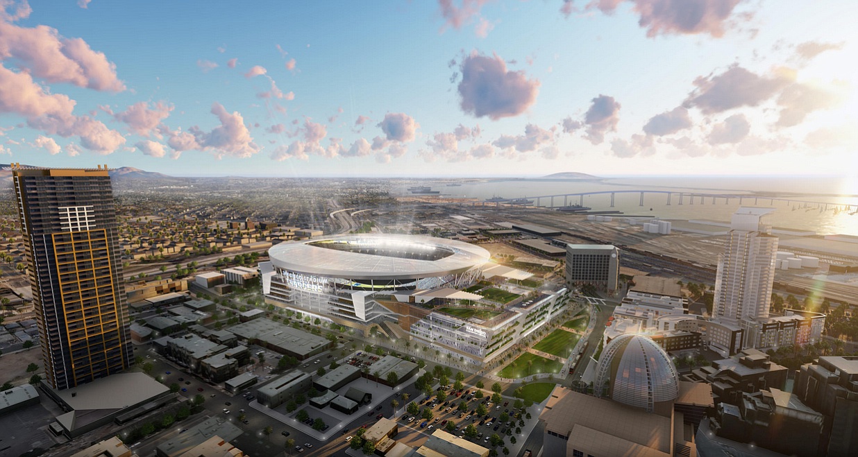 Rendering Of Proposed Downtown Chargers Stadium
