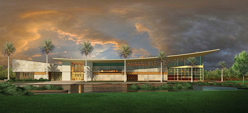 A rendering of the new Skyline Hills library. (Credit: City of San Diego)