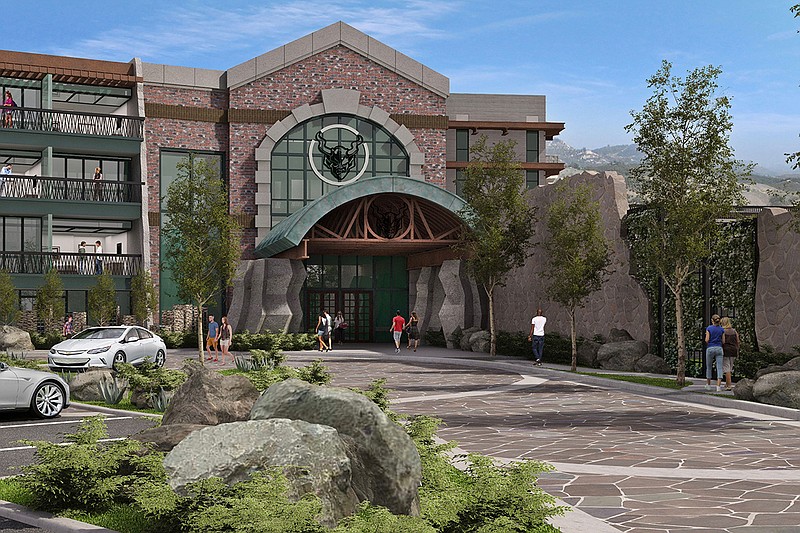 A rendering of the planned Stone Brewing hotel. (Credit: Stone Brewing)
