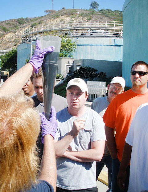 Students in Cuyamaca College’s Water and Wastewater Technology program tour a local water treatment plant where technicians demonstrate the work that they do. (Courtesy Cuyamaca College)