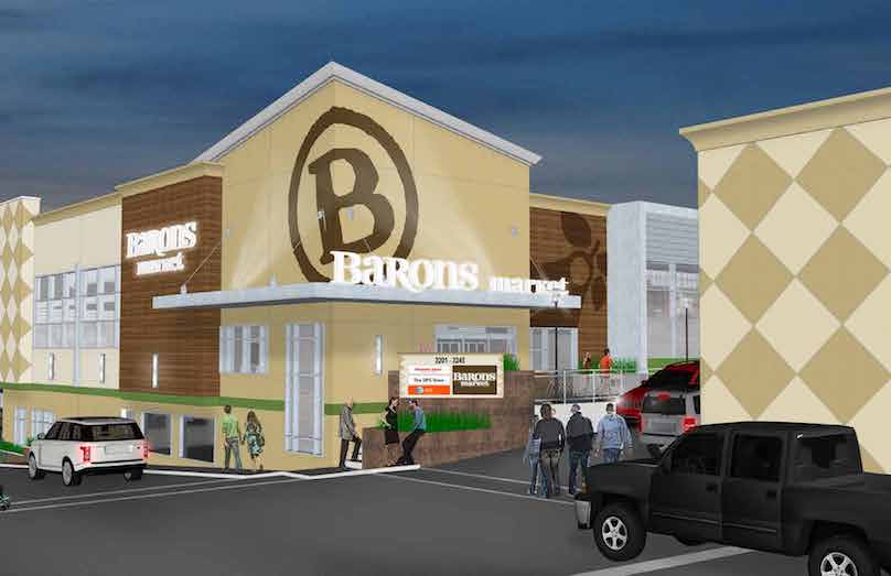 The new Barons Market in North Park is no longer a rendering (above), it's real and will hold a grand opening on Thursday.