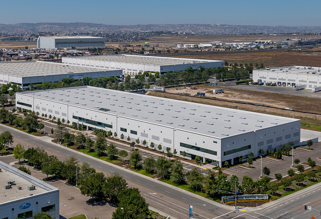 The newly completed Building 18 at Murphy Development’s Siempre Viva Business Park in Otay Mesa.Construction has started on the final $11.9-million Building 17, behind Building 18.