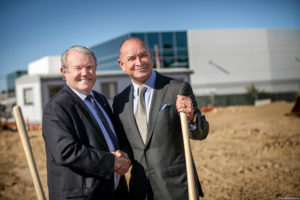 Carlsbad Mayor Matt Hall with Badiee Development’s CEO Ben Badiee