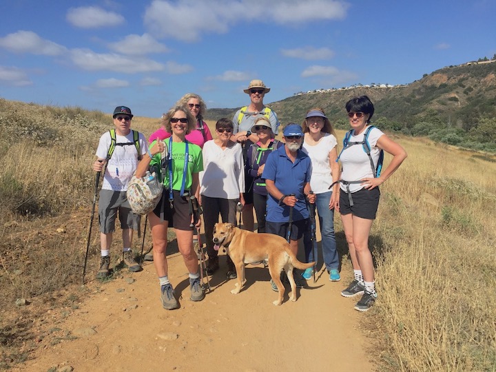 Nurse Practioner Sherrie Gould (forefront), who works at the Scripps Clinic Movement Disorders Clinic and volunteers for Summit, is the originator and organizer of the hikes.