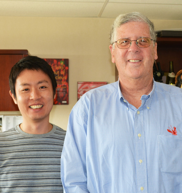 Professor Martin Friedlander (right) and Research Associate Susumu Sakimoto.