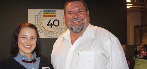 Bill Trumpfheller with Natalie Haack, a senior account executive at Nuffer, Smith, Tucker and a graduate of San Diego State University. (Credit: SDSU Alumni Association)