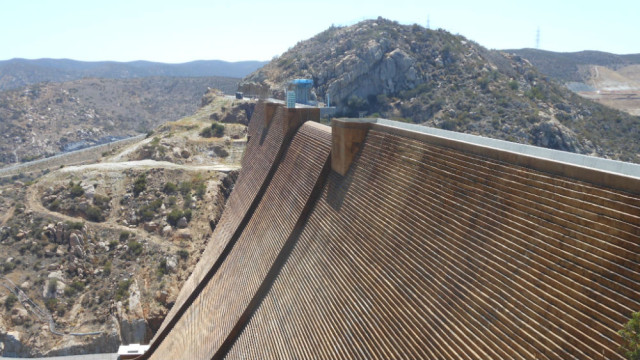 The raised portion of the San Vicente Dam. (Photo courtesy of San Diego County Water Authority)