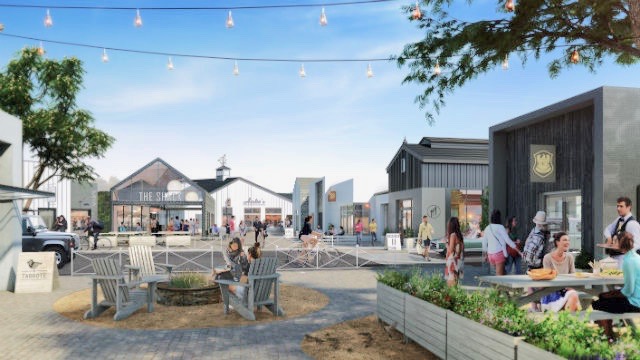 A rendering of the curated shopping and dining experience planned for the One Paseo development in Carmel Valley. (Courtesy of One Paseo)