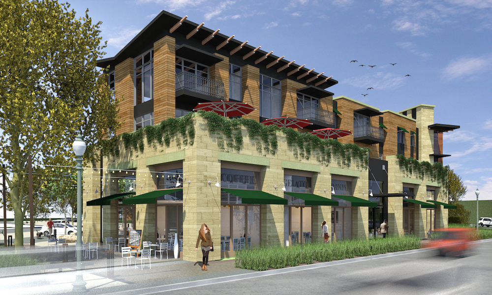 Rendering of Carlsbad Village Lofts, scheduled for completion in 2019. (Courtesy of AVRP Skyport Studios)
