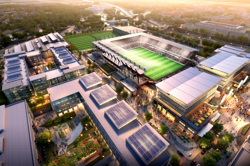 Rendering of SoccerCity proposal. (FS Investors)