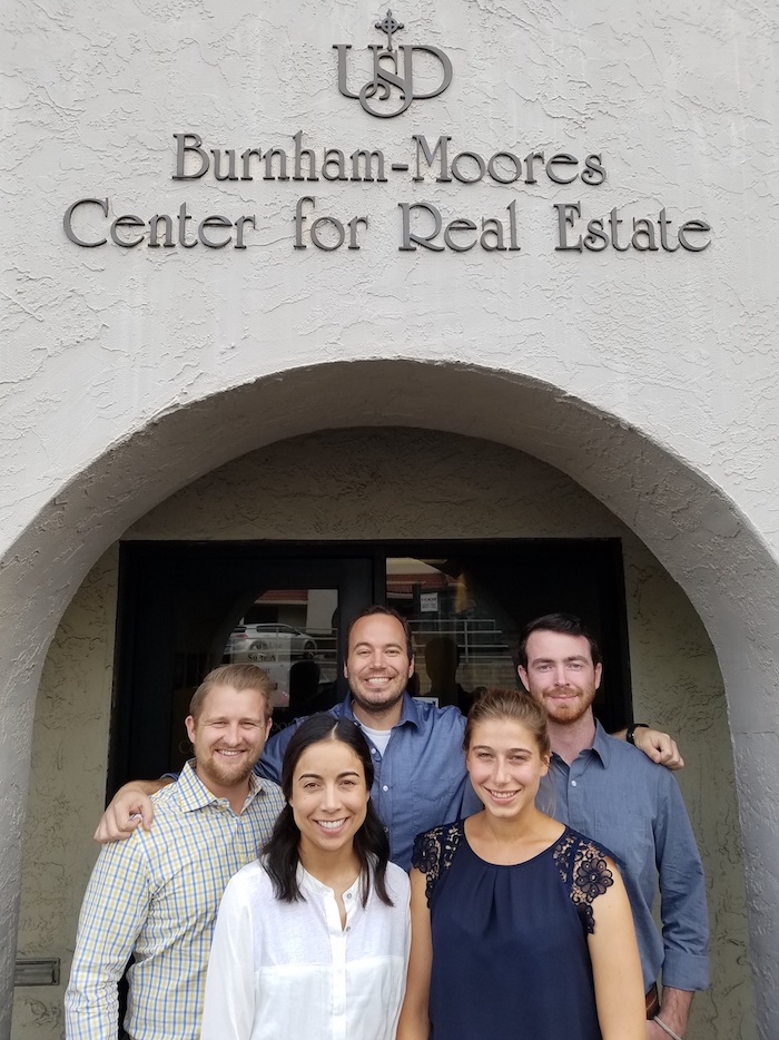 The USD team, from left: Erik Luedtke, Karamarie White, Nick Kolbe, Marina Koelbl, and Adam Goff. (Photo: USD)