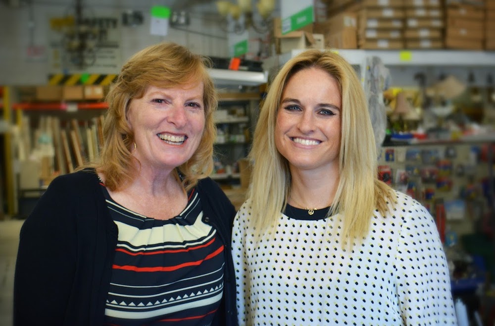 Blindsgalore CEO Alissa Walters (right) with Lori Holt Pfeiler, president and CEO of San Diego Habitat for Humanity.