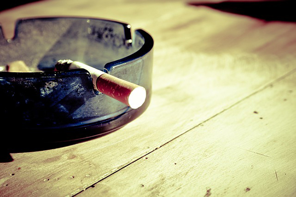 Cigarette smoke is a major source of airborne particles that contribute to air pollution inside homes. 