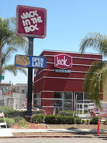 The Jack in the Box at 30th and Upas streets during renovation in 2013.