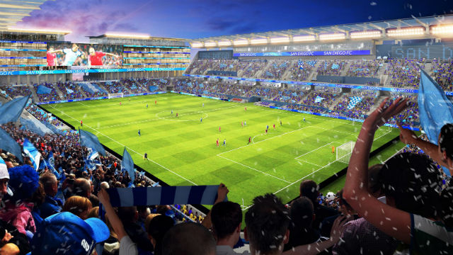 Rendering of the SoccerCity development proposal. (Courtesy FS Investors)