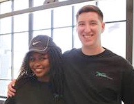 Honors Program students Jeremy Mazur and Ifechi Ochi.