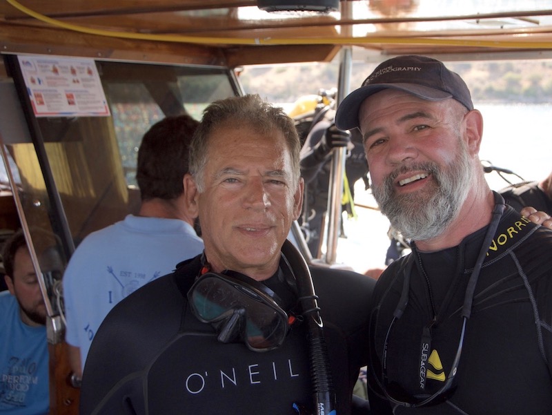 UC San Diego archaeologist Tom Levy, co-director of SCMA, and Scripps paleobiologist Richard Norris lead an expedition in Greece. (Courtesy of Scripps Institution of Oceanography)