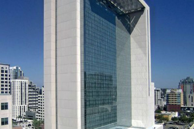 The new San Diego Central Courthouse was dedicated on Monday.