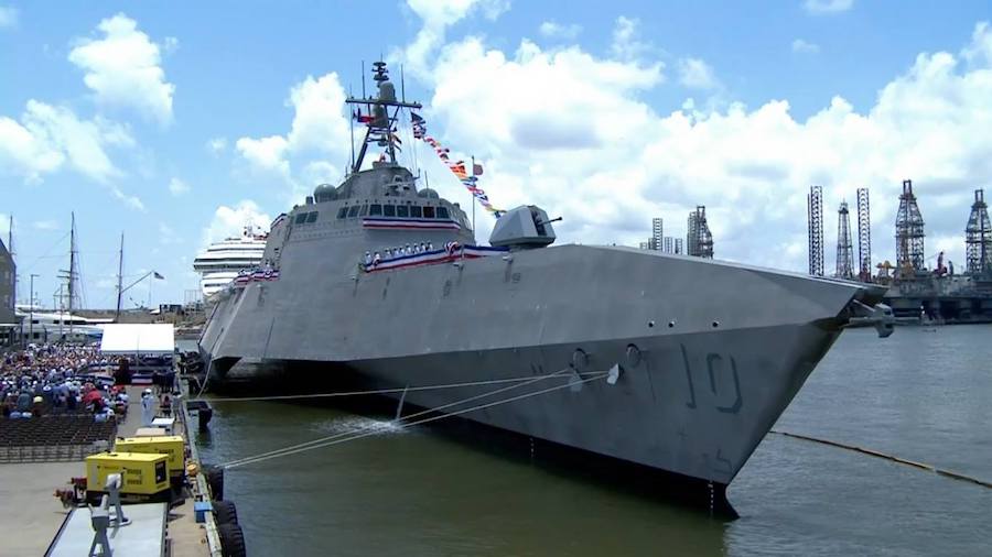 The USS Gabrielle Giffords will depart Galveston, Texas and begin her transit to her homeport at Naval Base San Diego (U.S. Navy photo)