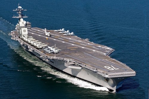 The Navy’s next-generation aircraft carrier, USS Gerald R. Ford.
