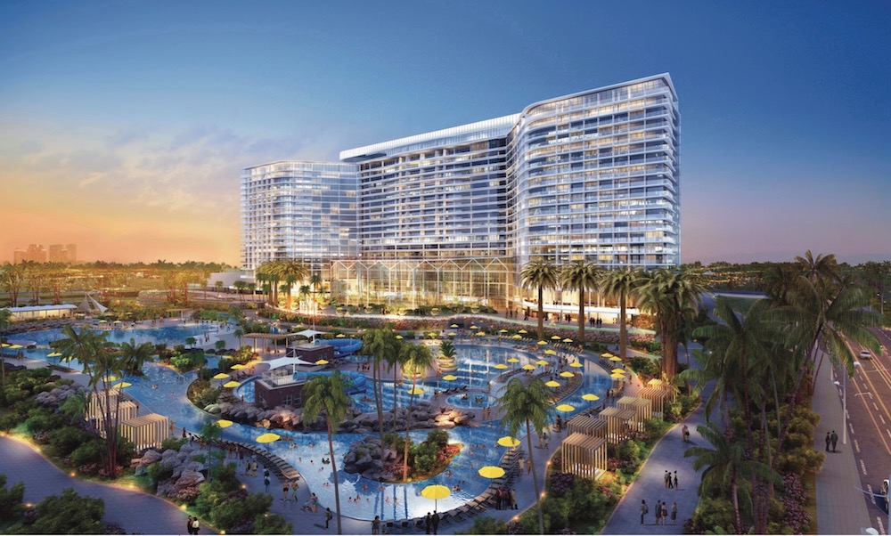 Rendering of the proposed resort hotel and convention center on the Chula Vista Bayfront. (Courtesy of RIDA Development Corporation)