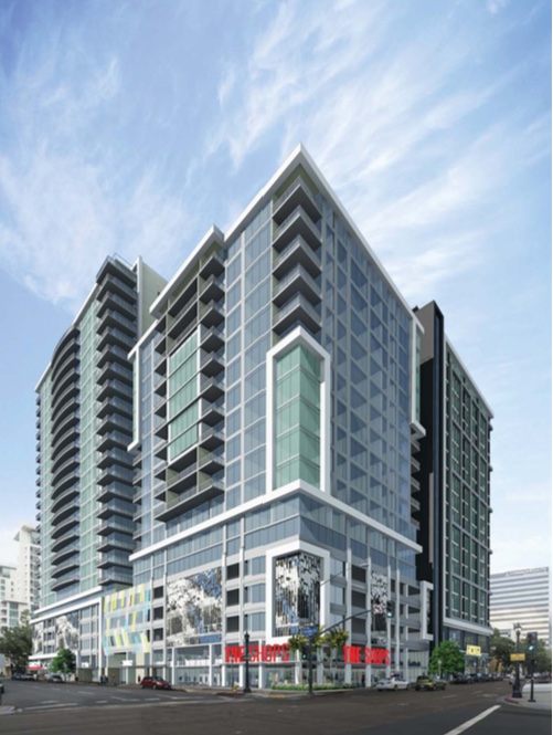 Rendering of 499 West Ash project. (Courtesy of Tucker Sadler Architects)