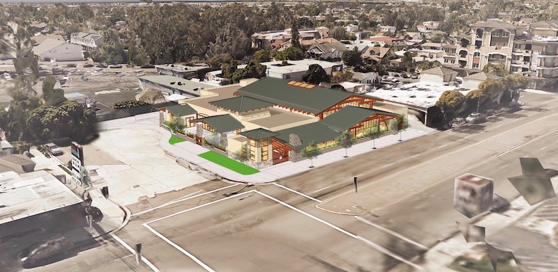 Rendering of the Harley & Bessie Knox Public Library. (Courtesy of C.W. Driver Companies)