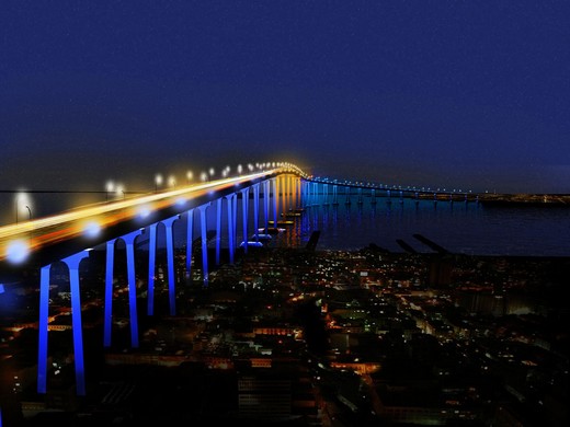 The bridge lighting plan developed by international artist Peter Fink. (Courtesy of the Port of San Diego)