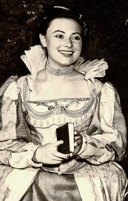 Marion Ross as Olivia in The Old Globe's 1949 innaugaral Shakespeare Festival production of Twelfth Night.