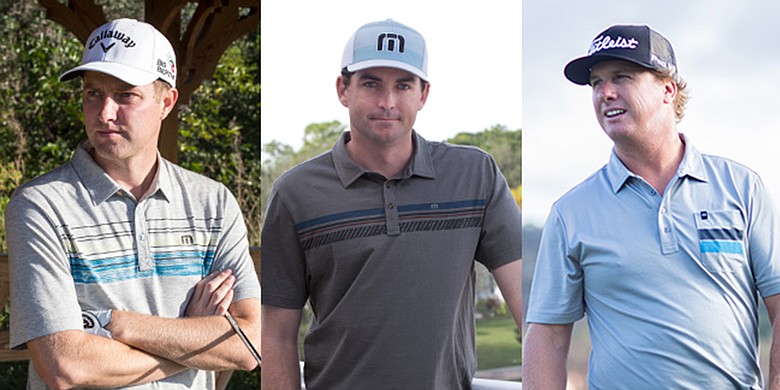 Chris Kirk, Keegan Bradley and Charley Hoffman wore TravisMathew polo shirts at the 2015 U.S. Open at Chambers Bay. ( Photo courtesy of TravisMathew )