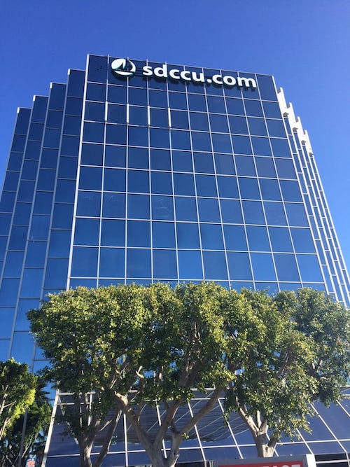 San Diego County Credit Union branch on University Avenue in San Diego.